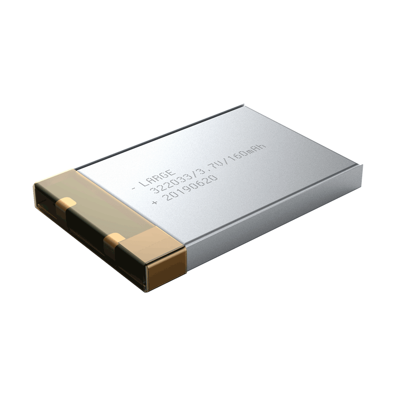 3.7V 160mAh 322033 寵物追蹤器聚合物鋰電池，鈷酸鋰材料